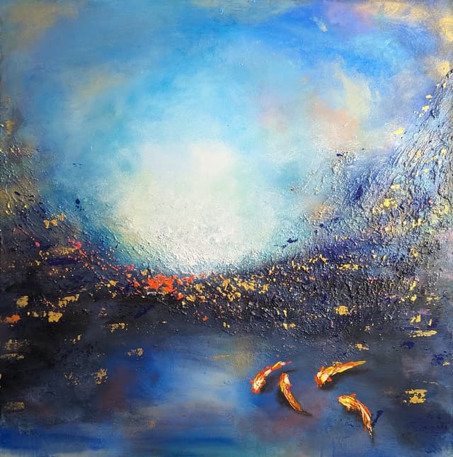 ride the waves 100x100cm £1,450