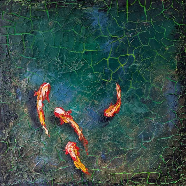playful glimmer 46x46cm £400